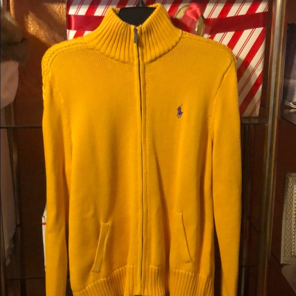 Ralph Lauren Gold Full ZIP Sweater